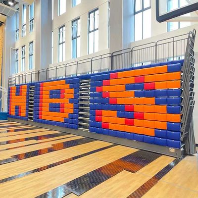 Zastosowane szerokość składane wyciągające bleacher siedzenia srebra 4 - 10 rzędów