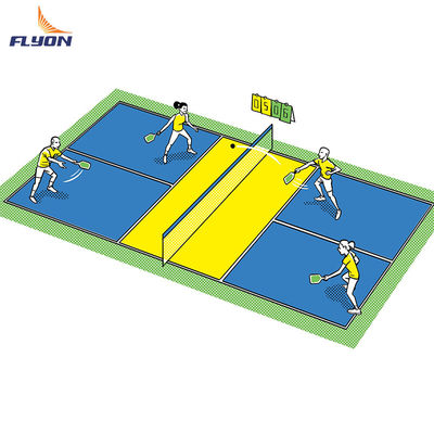 Przewożone podłogi pickleball, opcje wielkości 44*20ft lub 60*30ft