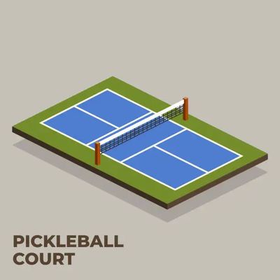 PVC powłoka akrylowa Pickleball Court Mat 6.56 * 32.81ft z instalacją rolki