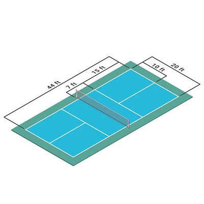 Przeciwpoślizgowy, UV ochronny, podkładek do piłki piklebolowej z powłoką akrylową i krystalicznym piaskiem.