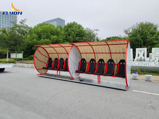 Dobra cena EN 13501 Certyfikowany oświetleniowy skórzany, przenośny schron z kółkami dla drużyn piłkarskich online