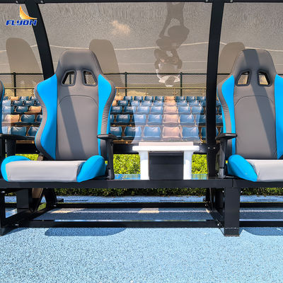 Aluminiowa przenośna ławka zastępcza z montażem i 5 letnią gwarancją na schronienie drużyny stadionu piłkarskiego