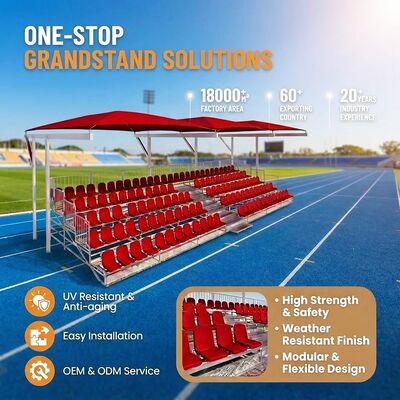 Dobra cena Dostosowywalny rozmiar Szybka instalacja Modularny projekt Przenośny Aluminiowy Stadion Siedzące Metalowe trybuny online