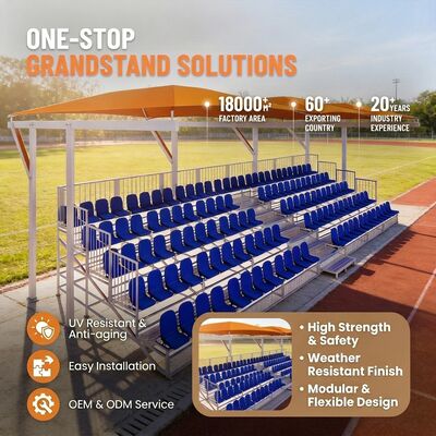 Dobra cena Szybka instalacja Modularny projekt zewnętrzne metalowe bleachery z dostosowywalnym rozmiarem dla aluminium bleachery stadionowe online
